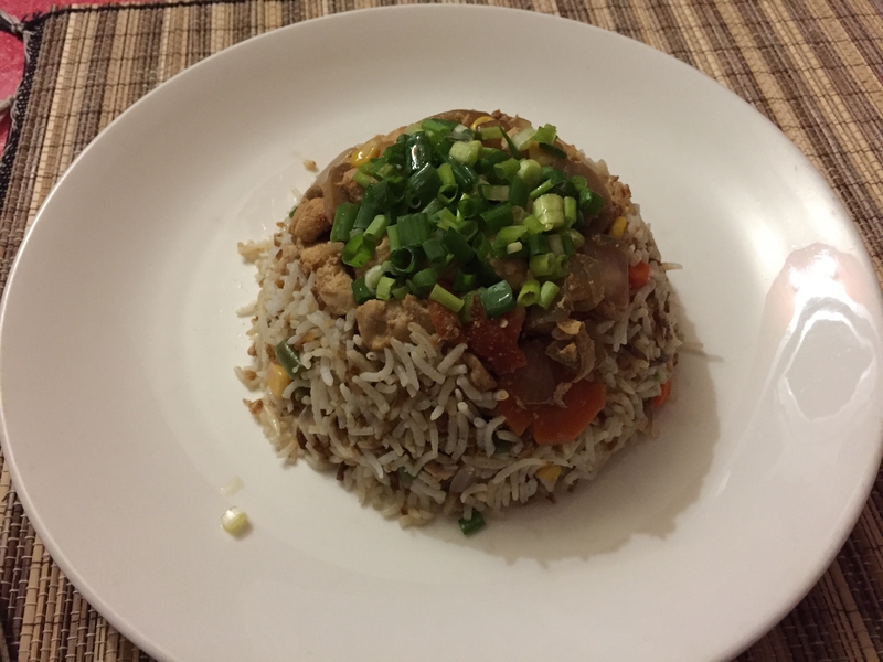 Piatto tipico mauriziano: riso fritto